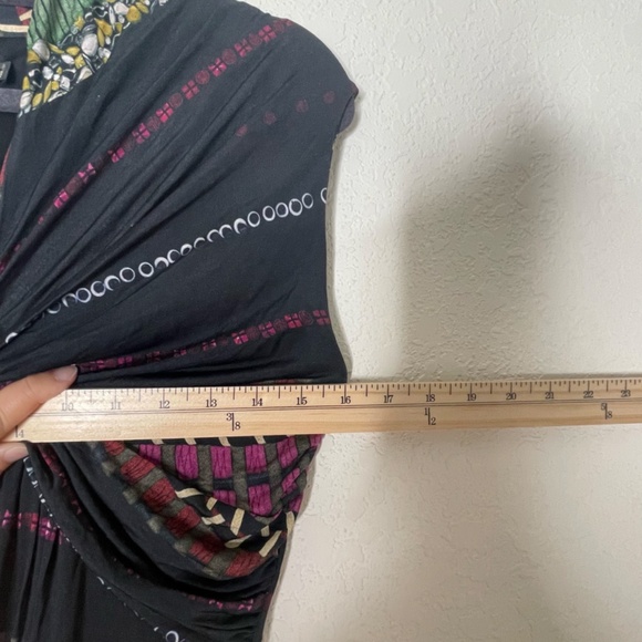 ETRO Milano Sleeveless Twist Front Light Tribal Print Midi Dress Size 42 (US 8) - Picture 10 of 13